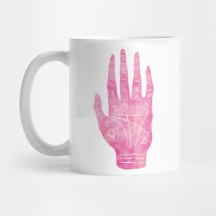 Palm Reading Chart - Pink Mug